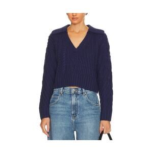 Song Of Style 'Galiena' Blue Acrylic Cable Sweater Size XXS